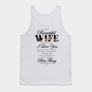 I Love You Message To Wife Tank Top